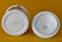 Load image into Gallery viewer, Vintage Sally Ann Bone China Jar With Lid Floral Design, Shabby Chic, Country Kitchen Kitchenalia
