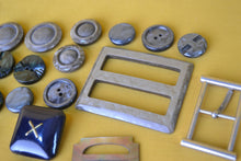 Load image into Gallery viewer, 28 x Vintage White 1930s 40s 50s Belt Buckles &amp; Buttons Art Deco Bakelite/ Plastic
