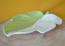 Load image into Gallery viewer, Vintage Retro Carlton Ware Australian Design Green &amp; White Leaf-Shaped Pin Dish
