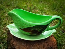 Load image into Gallery viewer, Vintage Carltonware Small Sauce Boat And Saucer. Green Cabbage Leaf ,Austpalian Design,Made In England
