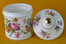 Load image into Gallery viewer, Vintage Sally Ann Bone China Jar With Lid Floral Design, Shabby Chic, Country Kitchen Kitchenalia
