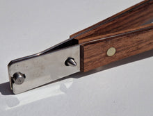 Load image into Gallery viewer, Vintage 1970s Salad Grabber Server Spoon &amp; Fork - Rosewood/ Stainless, Hig Quality Steel and wood Kitchenalia from the 70s
