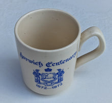 Load image into Gallery viewer, Vintage 1972 Horwich Centenary ceramic mug Lancashire 1872-1972 Copia est Labor
