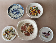 Load image into Gallery viewer, Job Lot Of 5 Vintage Ceramic Trinket Dishes Plates and Coasters , Various Small Sizes and Makers

