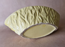 Load image into Gallery viewer, Vintage Boat Shape Brush Yellow Ceramic Planter Mid Century Indoor Outdoor Pottery Vase
