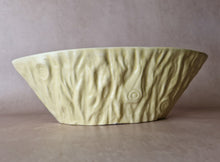 Load image into Gallery viewer, Vintage Boat Shape Brush Yellow Ceramic Planter Mid Century Indoor Outdoor Pottery Vase
