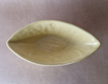 Load image into Gallery viewer, Vintage Boat Shape Brush Yellow Ceramic Planter Mid Century Indoor Outdoor Pottery Vase
