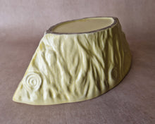 Load image into Gallery viewer, Vintage Boat Shape Brush Yellow Ceramic Planter Mid Century Indoor Outdoor Pottery Vase
