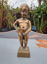 Load image into Gallery viewer, Vintage Bruxelles Heavy Brass Figure Figurine Statue Belgium 1960s Large Size 19cm Tall
