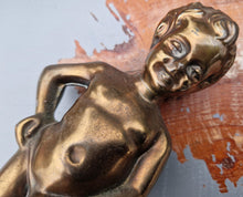 Load image into Gallery viewer, Vintage Bruxelles Heavy Brass Figure Figurine Statue Belgium 1960s Large Size 19cm Tall
