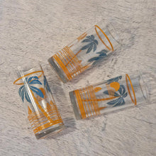 Load image into Gallery viewer, Vintage Mid-Century Palm Tree and Sailboat Glasses Set of 3 1950s
