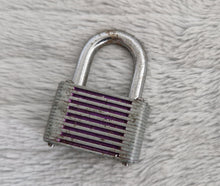 Load image into Gallery viewer, Vintage Diamond Lock Company Chrome Plated Laminated Large Padlock &amp; Original Key
