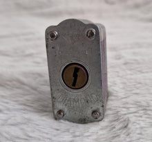 Load image into Gallery viewer, Vintage Diamond Lock Company Chrome Plated Laminated Large Padlock &amp; Original Key
