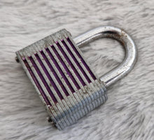 Load image into Gallery viewer, Vintage Diamond Lock Company Chrome Plated Laminated Large Padlock &amp; Original Key
