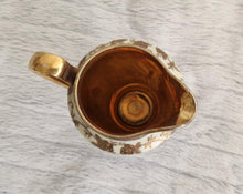 Load image into Gallery viewer, Vintage Hand-Painted Japanese Samurai Creamer Jug – Gold &amp; Blue Enamel Ceramic Milk Jug
