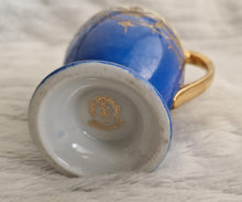 Load image into Gallery viewer, Vintage Hand-Painted Japanese Samurai Creamer Jug – Gold &amp; Blue Enamel Ceramic Milk Jug
