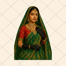 Load image into Gallery viewer, Indian Bride Design Kit – 20 Mixed Media Images | PNG &amp; PDF Download | Instant Digital Download
