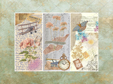 Load image into Gallery viewer, Junk Journaling Kit Digital Collage Sheets, Junk Journal Collage Papers, Junk Journal Digital Papers Printable , Junk Journaling Ephemera
