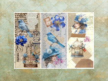 Load image into Gallery viewer, Junk Journaling Kit Digital Collage Sheets, Junk Journal Collage Papers, Junk Journal Digital Papers Printable , Junk Journaling Ephemera
