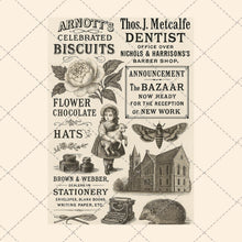 Load image into Gallery viewer, Printable Junk Journal Papers | 8 Vintage A5 Collage Pages | Digital Ephemera Kit | Instant Download | Antique Advertisements, Alice in Wonderland, Natural History | JPEG &amp; PDF

