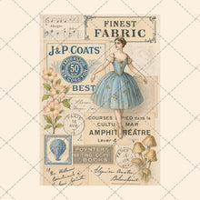 Load image into Gallery viewer, Printable Junk Journal Papers | 8 Vintage A5 Collage Pages | Digital Ephemera Kit | Instant Download | Antique Advertisements, Alice in Wonderland, Natural History | JPEG &amp; PDF

