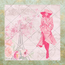 Load image into Gallery viewer, Vintage Retro Fashion Printable Pink Theme Fashion Junk Journal Pages Digital Papers 70s Fashion Scrapbook Supplies Fashion Show Ephemera
