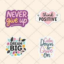 Load image into Gallery viewer, Positive Quotes Sticker Bundle – 30 Uplifting Designs | Instant Digital Download (PDF &amp; PNG)
