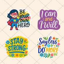 Load image into Gallery viewer, Positive Quotes Sticker Bundle – 30 Uplifting Designs | Instant Digital Download (PDF &amp; PNG)
