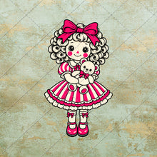 Load image into Gallery viewer, Vintage Rag Doll Clipart Bundle 20 PNG Retro Dolls Digital Craft Download
