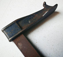 Load image into Gallery viewer, Vintage Forged Steel Bar Clamp with Wooden Handle Adjustable Sliding Arm Tool
