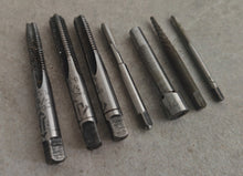 Load image into Gallery viewer, Job Lot of 7 Vintage Engineering Taps, Reamers &amp; Cutter - Metalworking Tool Set

