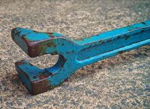 Load image into Gallery viewer, Vintage Cast Iron Basin Wrench 26cm Heavy Duty Plumber’s Tool Industrial Blue
