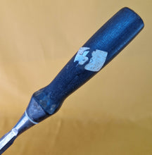 Load image into Gallery viewer, Vintage Bevel Edged Wood Chisel. Black Plastic Handle, 24.5cm long
