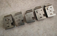Load image into Gallery viewer, Set of 5 Vintage Metal Thread Chaser Die 3/8, 1/2, 5/8, 3/4 - AMS &amp; S Mar
