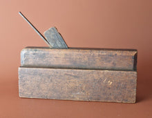 Load image into Gallery viewer, Vintage antique wooden moulding plane old woodworking tool with blade
