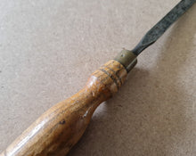 Load image into Gallery viewer, Vintage Cast Steel Wooden Handle Chisel Carpenter  Tool 23cm long
