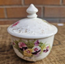 Load image into Gallery viewer, Round Hand Painted Floral Flower Ceramic Trinket Box
