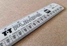 Load image into Gallery viewer, VINTAGE TT PUMPS PLASTIC RULER Advertising Promotion British Made Rule White
