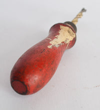 Load image into Gallery viewer, Rare Vintage Hobbies / Craft Spiral Hand Drill With Red Wooden Handle, Hand Tool
