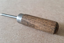 Load image into Gallery viewer, Vintage Antique Scratch Awl Hardwood Wooden Handle leathercraft Tool 11cm long
