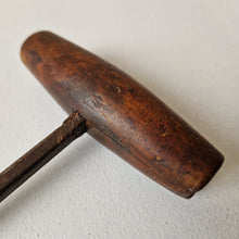 Load image into Gallery viewer, Antique Wooden Handle Metal Screwing Tool Gimlet Augur Hand Drill Treen
