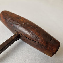Load image into Gallery viewer, Antique Wooden Handle Metal Screwing Tool Gimlet Augur Hand Drill Treen
