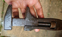 Load image into Gallery viewer, Vintage Adjustable Coes Style Monkey Wrench – Forged Steel – Early 20th Century
