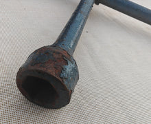 Load image into Gallery viewer, Vintage Blue Metal Car Wheel Brace / Lug Wrench 4-Way Cross Spanner Tool
