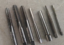 Load image into Gallery viewer, Job Lot of 7 Vintage Engineering Taps, Reamers &amp; Cutter - Metalworking Tool Set
