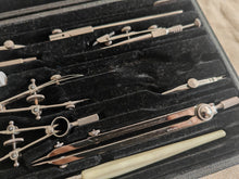 Load image into Gallery viewer, Vintage Harling London Technical Drawing Instrument Set Drafting Compass &amp; Tool
