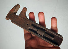 Load image into Gallery viewer, Vintage Adjustable Monkey Wrench Compact Cast Iron Spanner Early 20th Century
