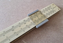 Load image into Gallery viewer, Vintage British " Classic" series 1 wooden slide rule with case
