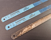 Load image into Gallery viewer, 3 x Hacksaw Blades Sandvik 703 12" and 1 Unbranded Blade
