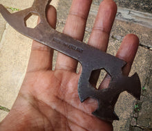 Load image into Gallery viewer, Vintage Multi-Head Bicycle/Spanner Wrench Mechanic Tool Made in England 14.5cm
